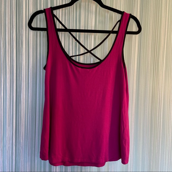 Magenta Top With Criss Cross Straps NWOT Size S - Picture 8 of 12